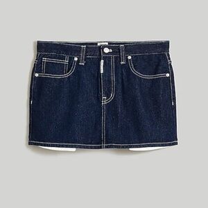 Madewell x Molly Dickson Denim Micro Mini Skirt